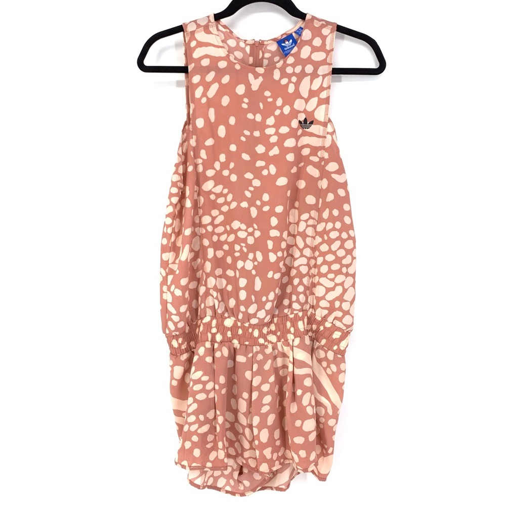 Adidas Sz M Pink Cream Spotted Romper Sleeveless